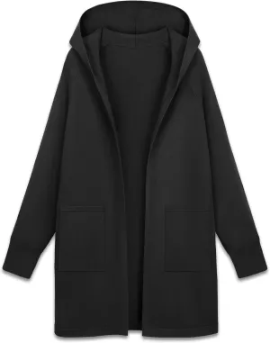 MAGCOMSEN Women's Cardigan Open Front Knit Hoodie Sweater Coatigan Jacket 2024 Casual Fall Trendy Coats with Pockets
