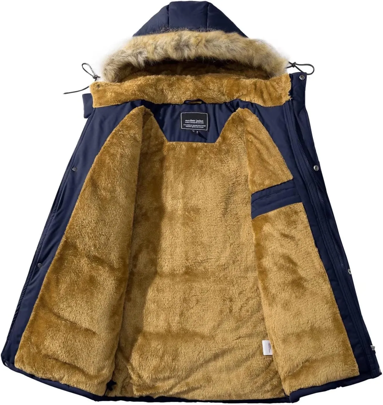 MAGNIVIT Men's Winter Jacket Puffer Coats Thicken Warm Fur Down Parka Jcket with Removable Hood