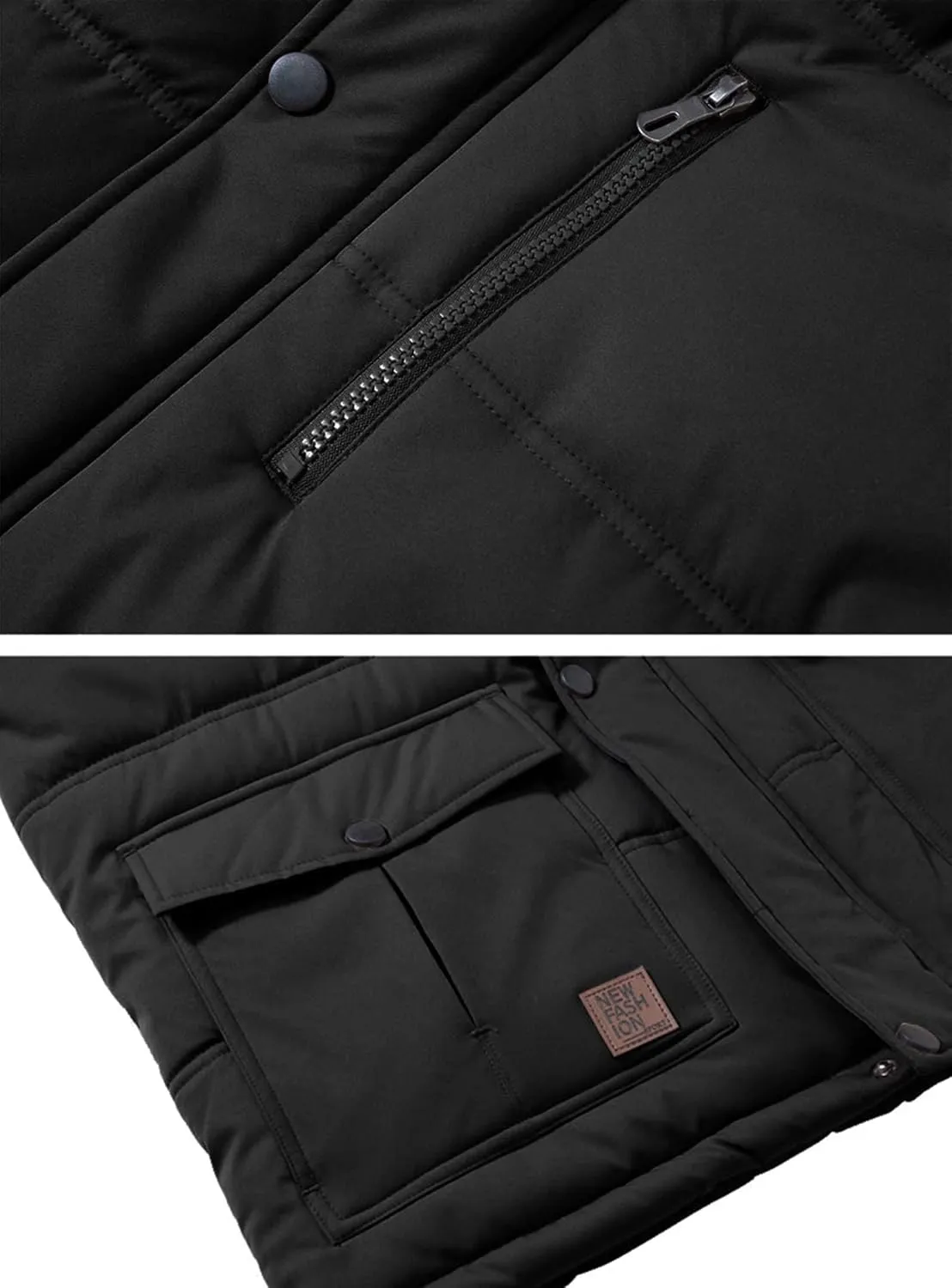 MAGNIVIT Men's Winter Jacket Puffer Coats Thicken Warm Fur Down Parka Jcket with Removable Hood