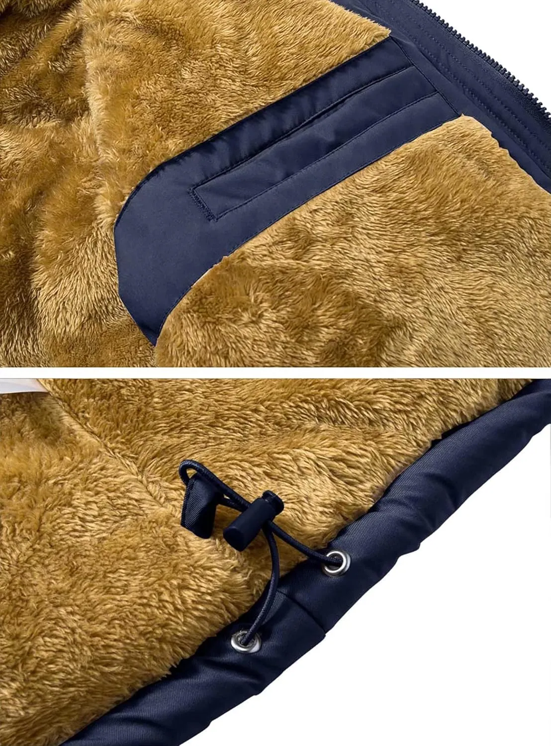MAGNIVIT Men's Winter Jacket Puffer Coats Thicken Warm Fur Down Parka Jcket with Removable Hood