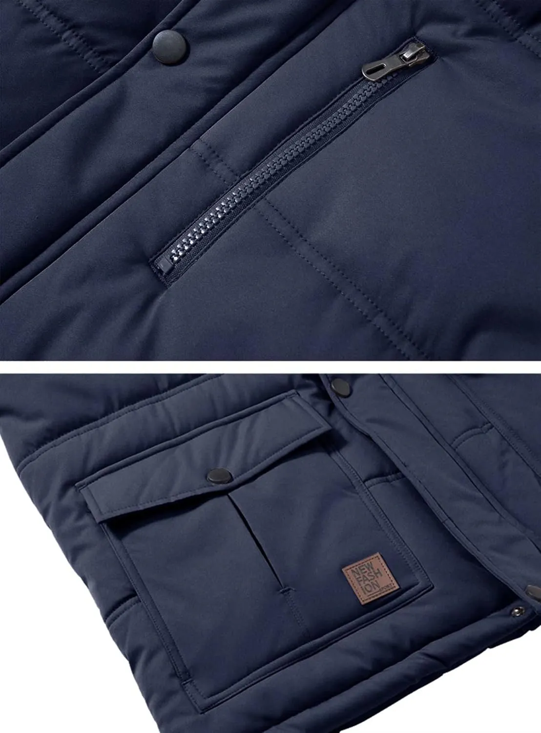 MAGNIVIT Men's Winter Jacket Puffer Coats Thicken Warm Fur Down Parka Jcket with Removable Hood