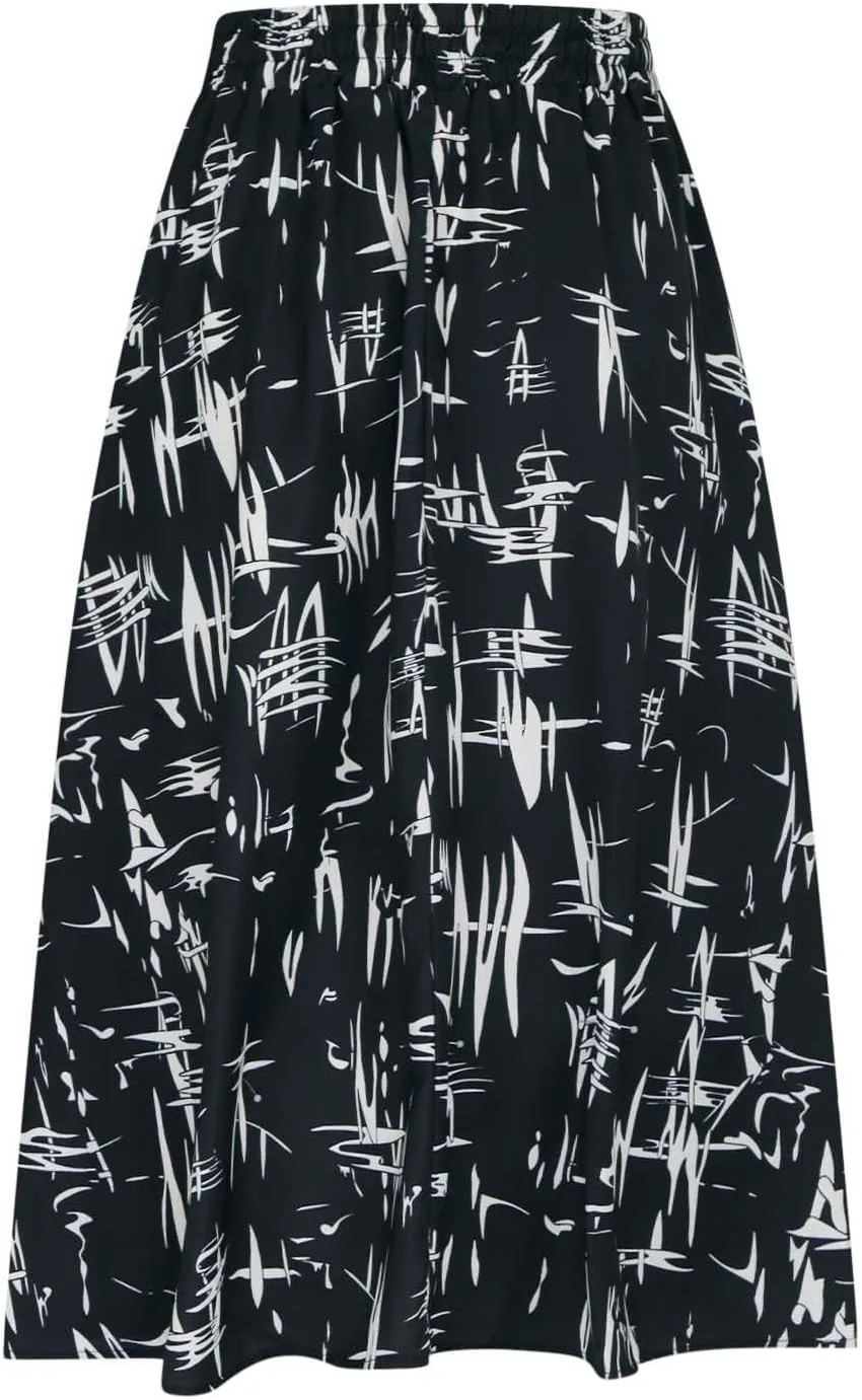 maisdgop Tennis Skirts for Women Casual Zip Knee Length Skirt 2024 Fashion Elastic High Waisted Pleated Skirts with Pockets