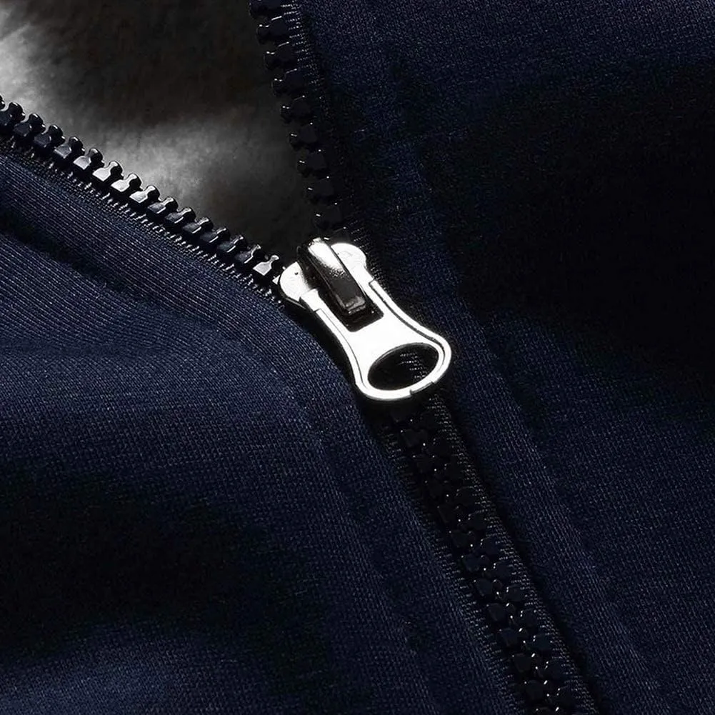 MANLUODANNI Men's Casual Hooed Hoodies Thick Wool Warm Winter Jacket Coats