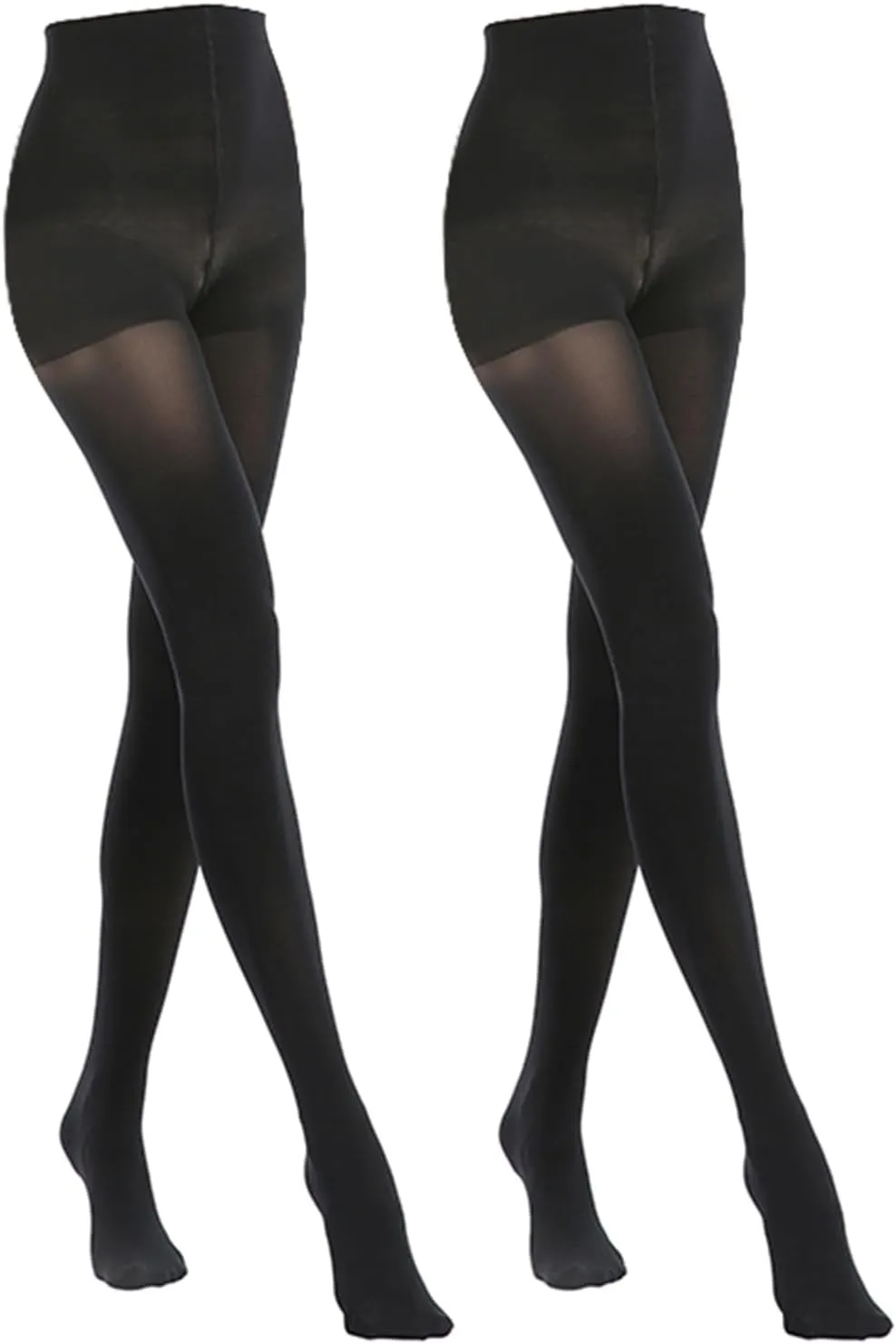 MANZI Women's 2-6 Pairs Opaque Control Top Tights Comfort Stretch 70 Denier Pantyhose