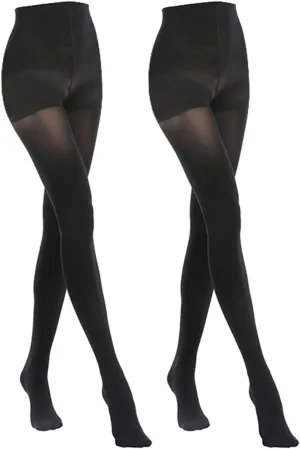 MANZI Women's 2-6 Pairs Opaque Control Top Tights Comfort Stretch 70 Denier Pantyhose