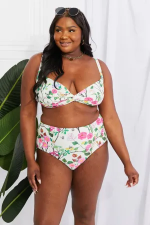 Marina West Swim Take A Dip Twist High-Rise Bikini in Cream - Ships from The US