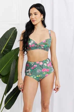 Marina West Swim Take A Dip Twist High-Rise Bikini in Sage - Ships from The US