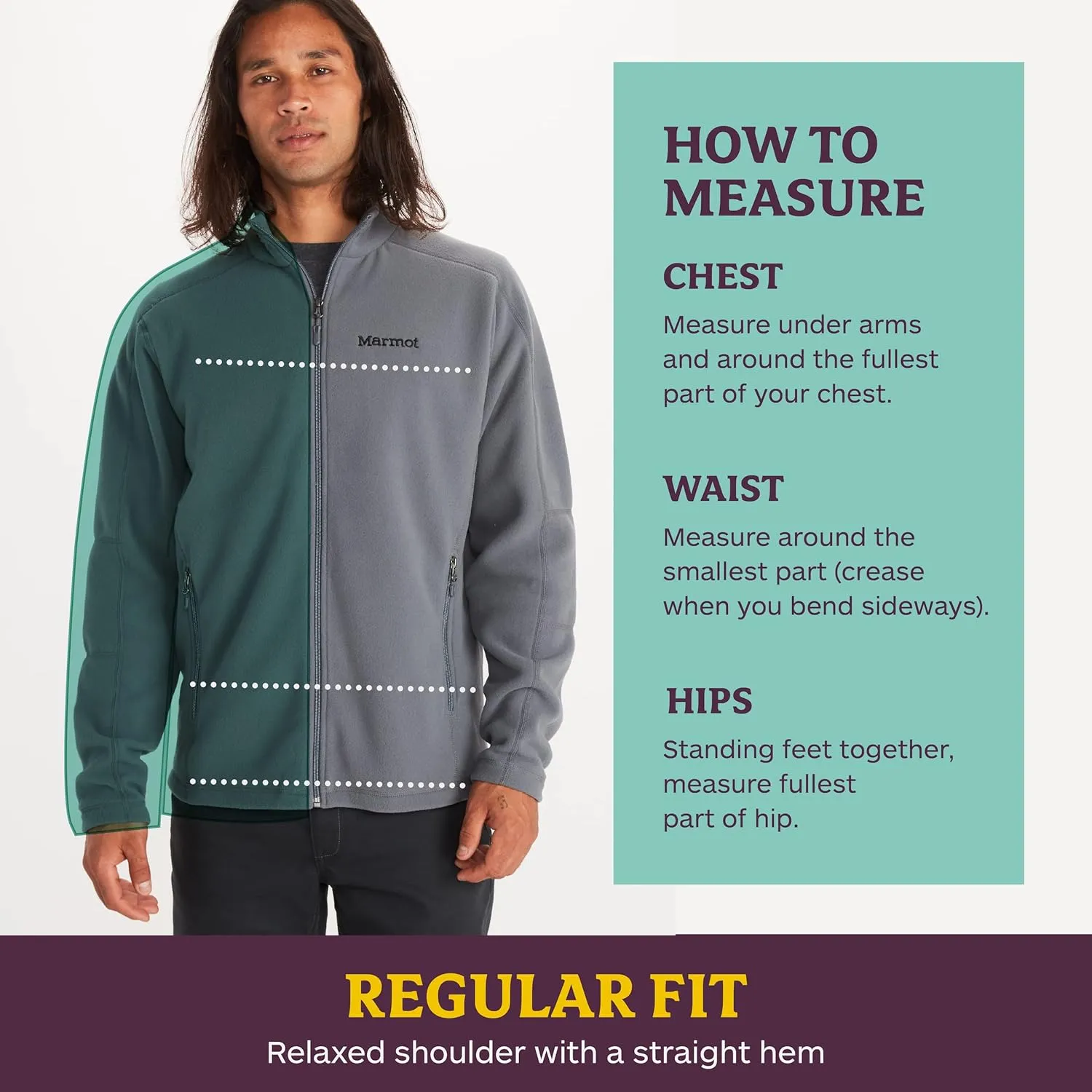 MARMOT Men's Rocklin Full-Zip Jacket - Classic, Warm, Lightweight 100-Weight Fleece Layer