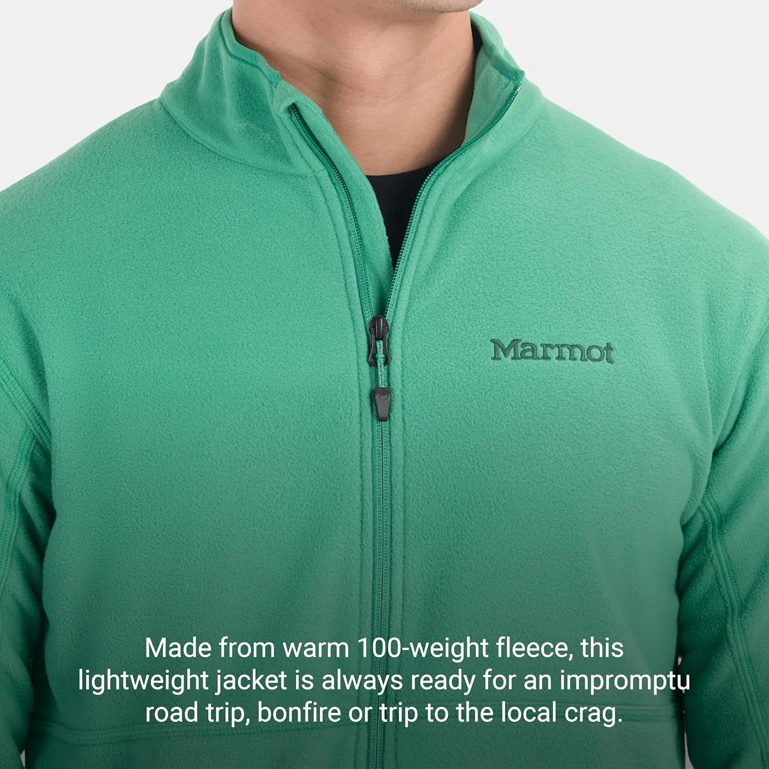MARMOT Men's Rocklin Full-Zip Jacket - Classic, Warm, Lightweight 100-Weight Fleece Layer