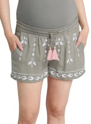 Maternity Shorts Summer Capital in Khaki