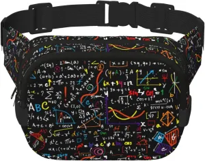 Math Formula Fanny Pack Belt Bag For Women And Men, Fashionable Waist Pack For Traveling, Hiking