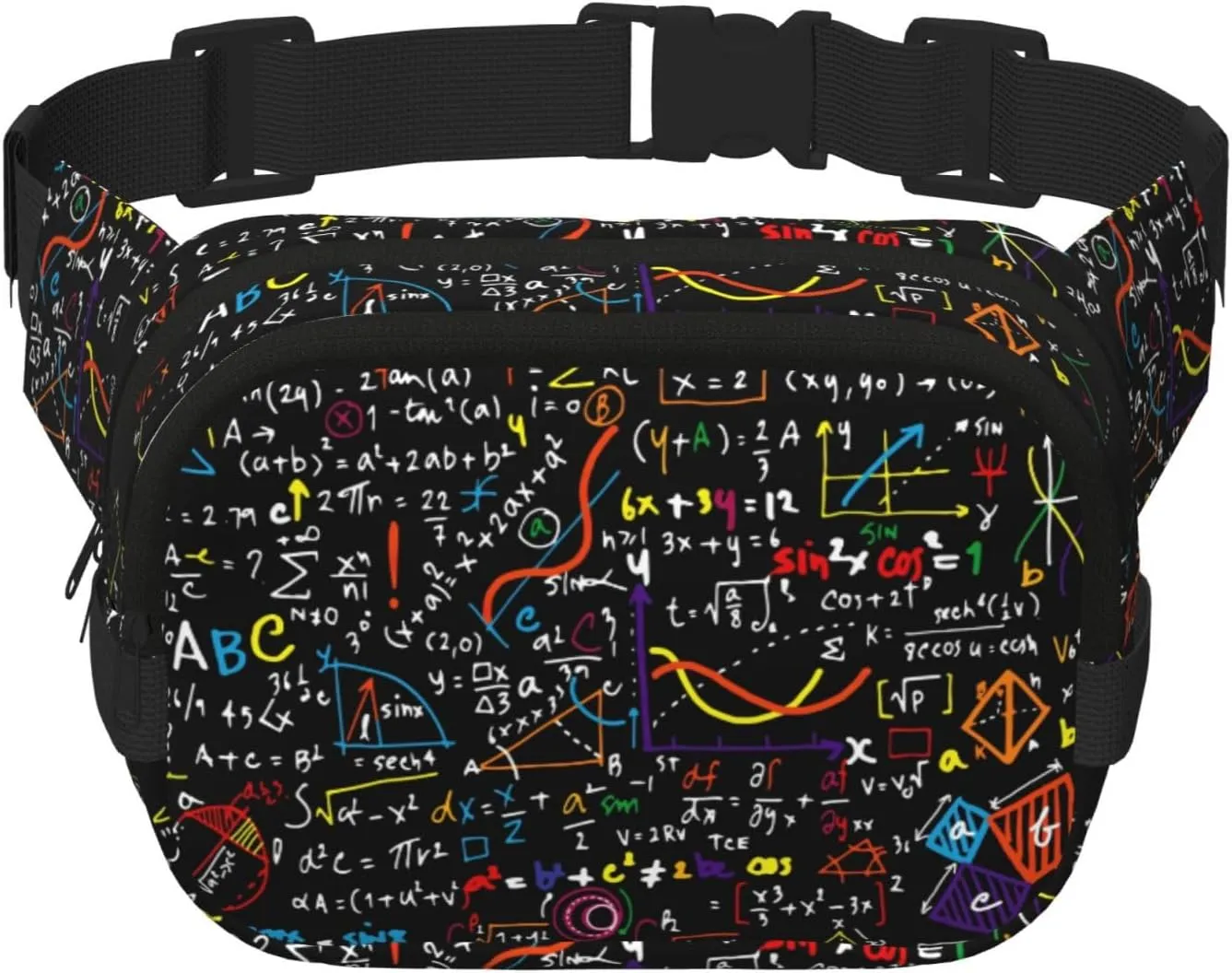 Math Formula Fanny Pack Belt Bag For Women And Men, Fashionable Waist Pack For Traveling, Hiking
