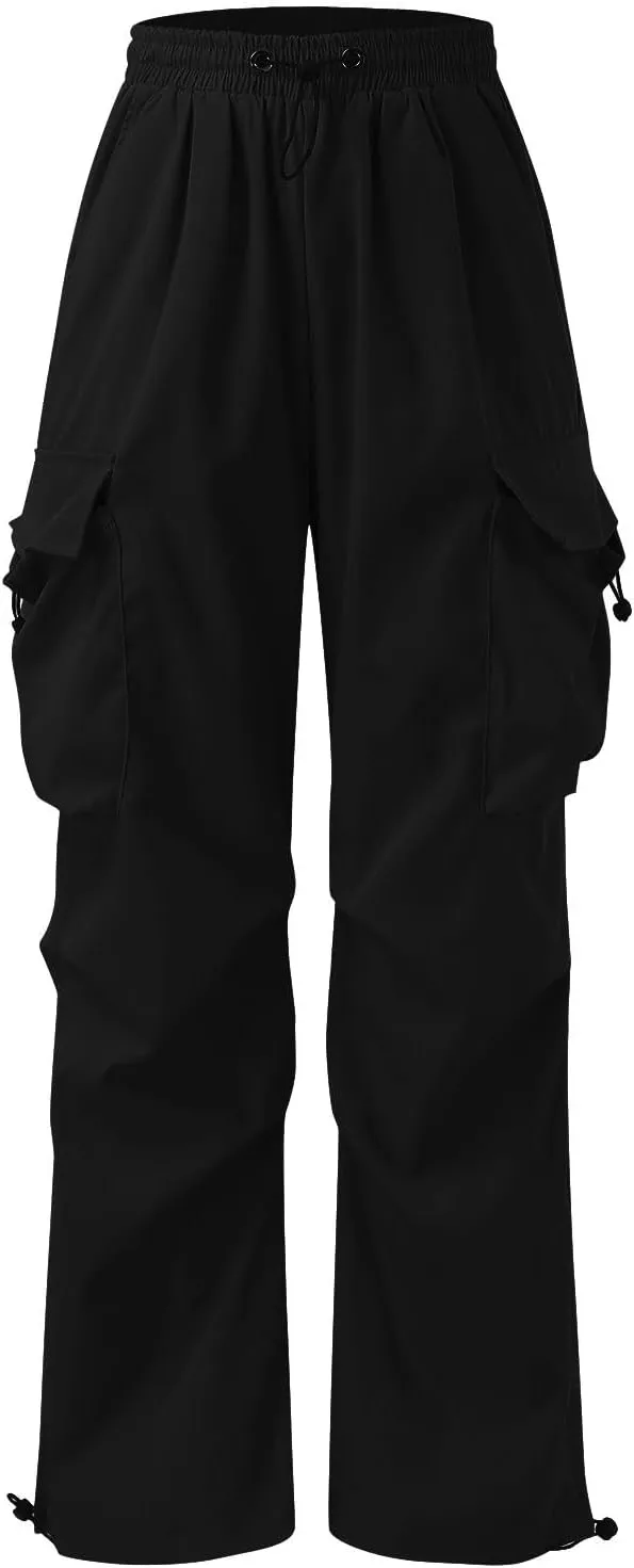 Men Baggy Cargo Pants Trendy Casual Parachute Pants Loose Harem Joggers Streetwear Drawstring Sweatpants with Pocket