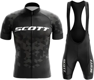 Men Cycling Jersey Set Bike Suit Short Sleeve Cycling Outfits Quick Dry Gel Sponge Padded Cycling Bibs