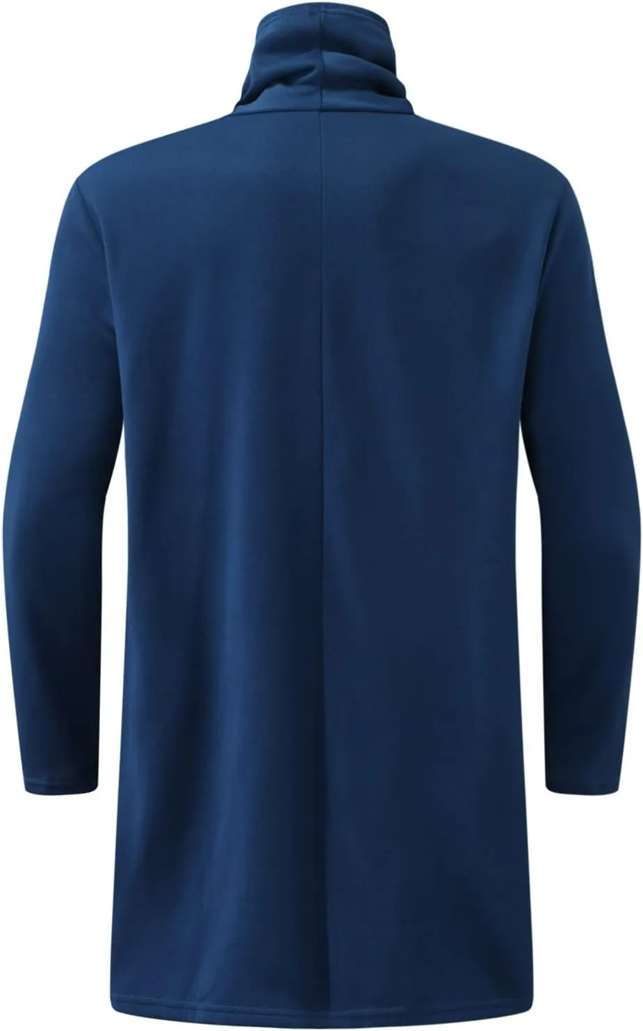 Men Lightweight Casual Cape Cloak Long Length Irregular Hem Pullover Overcoat Hip Hop Slim Poncho Sweatshirt Coat