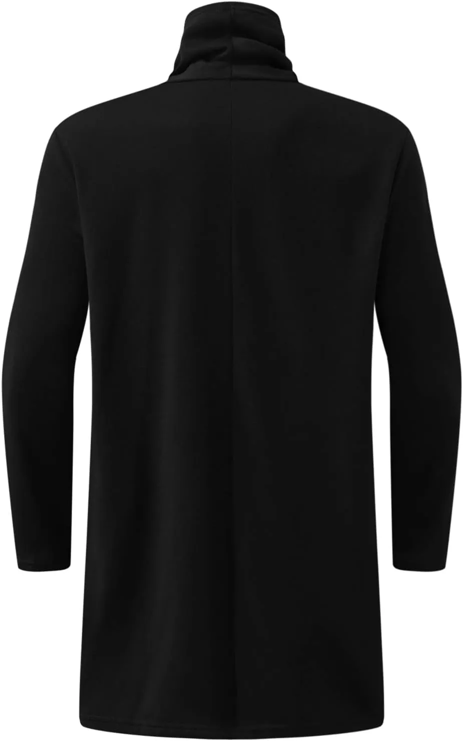 Men Lightweight Casual Cape Cloak Long Length Irregular Hem Pullover Overcoat Hip Hop Slim Poncho Sweatshirt Coat