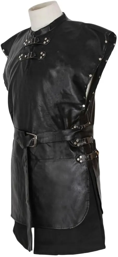 Men Targaryen Daemon Cosplay Tunic Jacket Cape Black Uniform Prince Jon Halloween Costume Cloak Outfit