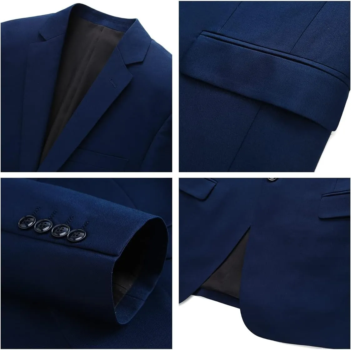 Mens 3 Piece Suits Slim Fit One Button Tuxedo Suits for Men Solid Business Casual for Wedding Blazer Pants Vest Suit Set