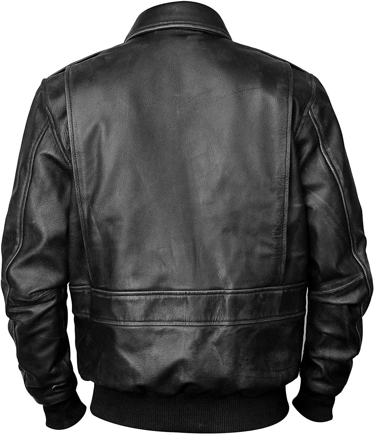 Mens Aviator A-2 Leather Jacket US Air Force Cockpit Flight Pilot Real Lambskin Distressed WW2 Bomber Jackets