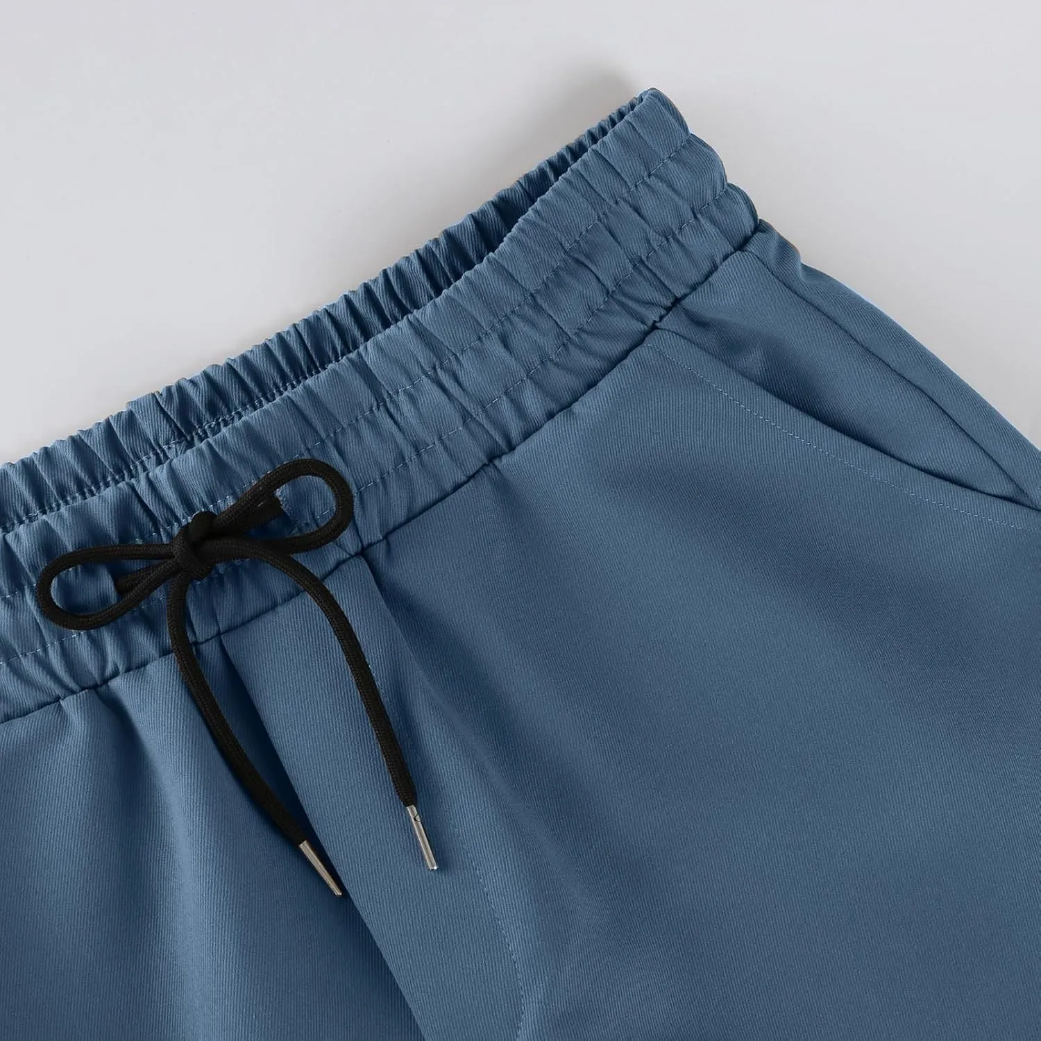 Mens Cargo Joggers Slim Fit Drawstring Waist Hiking Pants Lightweight Outdoor Tapered Leg Joggers with Pockets
