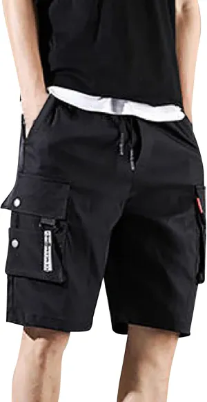 Men's Cargo Pants Stretch Fabric Sports Trousers Men's Slim Pants Men's Work Pants 6-Pocket Cargo Pants Plus Size