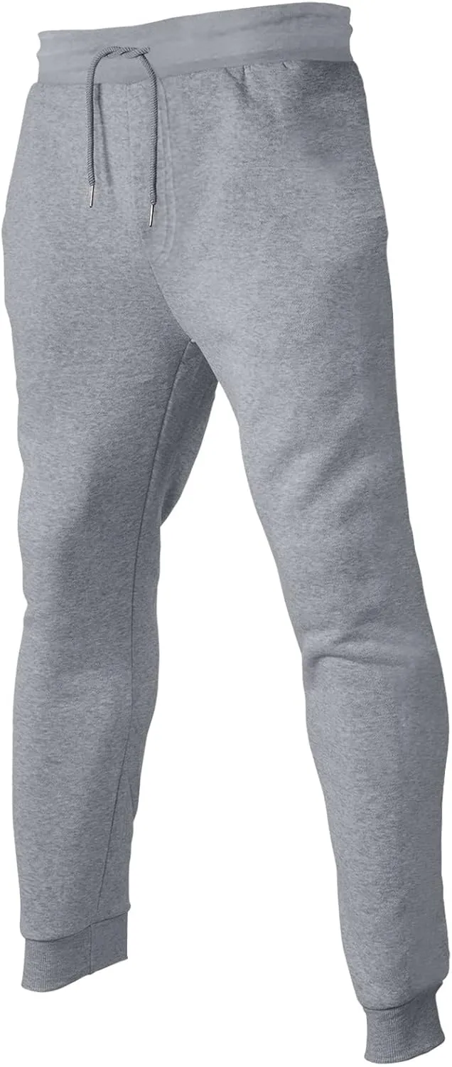 Mens Cargo Sweatpants Men's Basic Active Fleece Joggers Big and Tall Sizes Sweatpants for Men with Pockets Sweat Pant