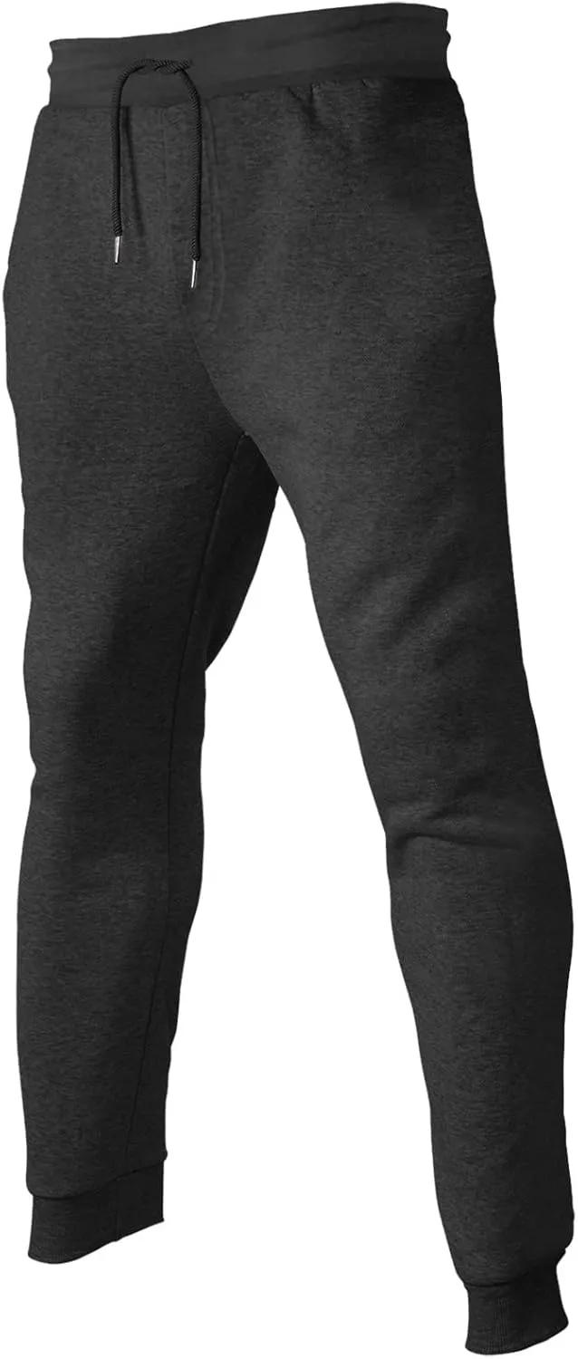 Mens Cargo Sweatpants Men's Basic Active Fleece Joggers Big and Tall Sizes Sweatpants for Men with Pockets Sweat Pant