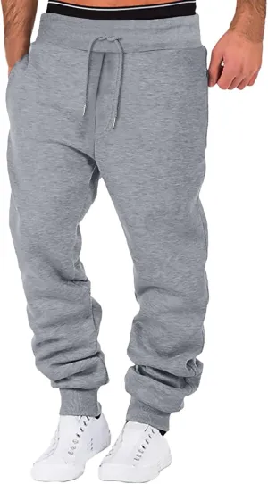 Mens Cargo Sweatpants Men's Basic Active Fleece Joggers Big and Tall Sizes Sweatpants for Men with Pockets Sweat Pant