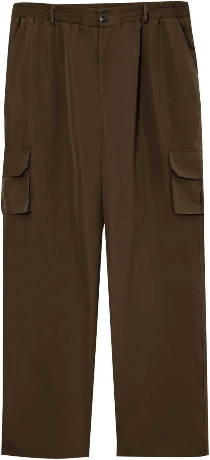 Mens Cargo Work Pants Relaxed Fit Stretch Outdoor Hiking Pants Waterproof Ripstop Camo Tactical Pants Multi Pockets