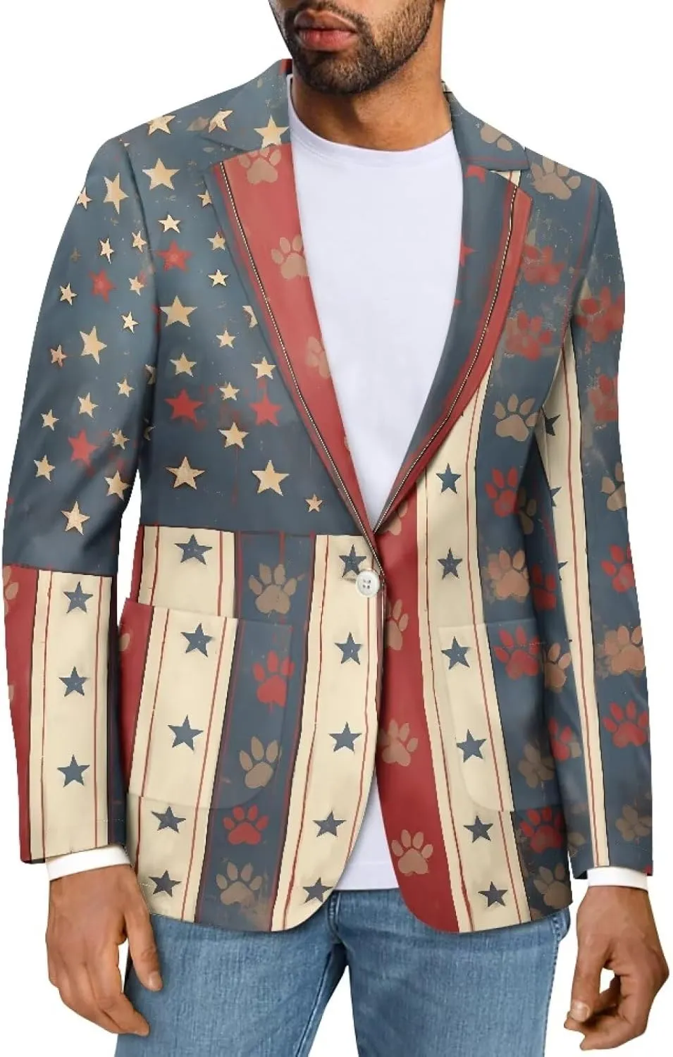Men's Casual Blazer One Button Lightweight Sport Coats Slim Fit Suit Jacket with Pockets Business Blazer XS-5XL