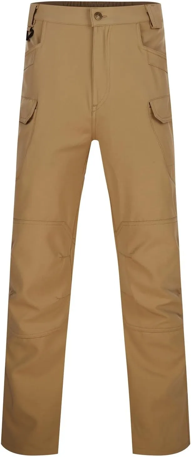 Men's Casual Cargo Pants Straight Leg Stretch Trousers Hiking Tactical Wild Loose-fit Outdoor Pants with Flap Pockets