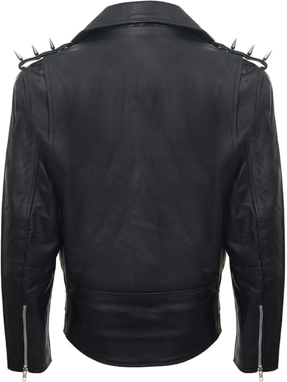 Men's Classic Anti Winter Grey Fur Black Real Sheepskin bomber Leather Duffle Coat