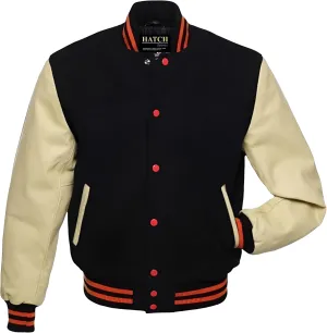 Men's Classic Varsity Letterman Jackets Genuine Leather Sleeve | Wool Blend Baseball College Jacket