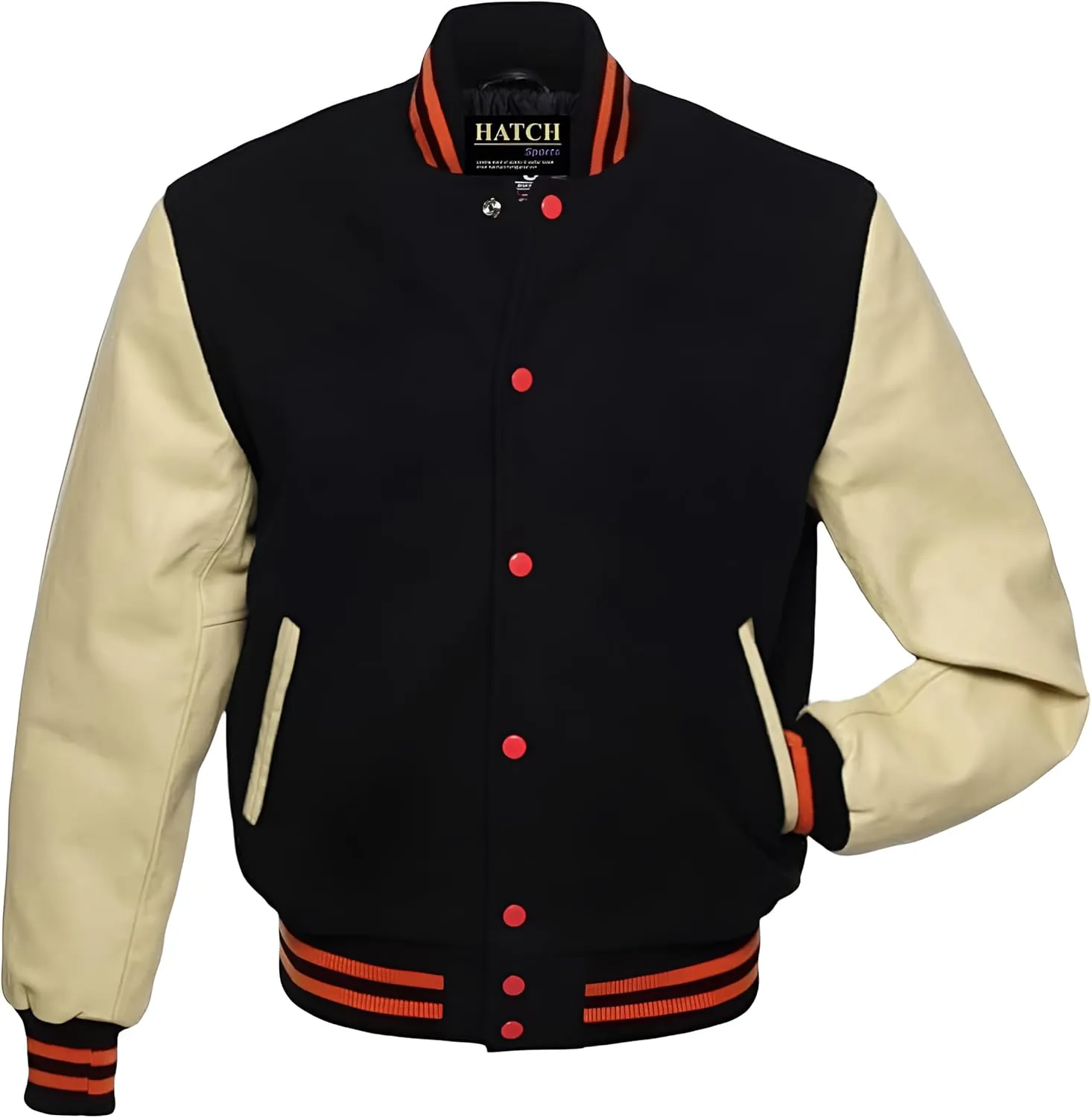 Men's Classic Varsity Letterman Jackets Genuine Leather Sleeve | Wool Blend Baseball College Jacket