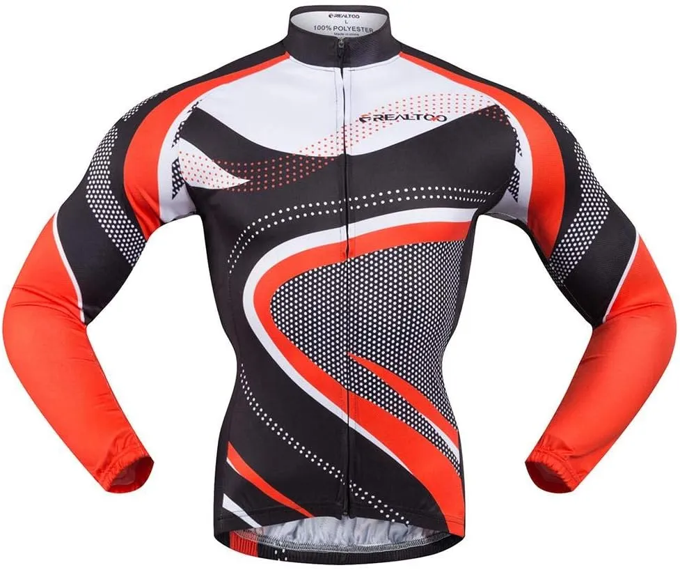 Men's Cycling Jersey Set Long Sleeve Full Zipper Quick-Dry Bike Shirt 3D Padded Cycling Tights Pants
