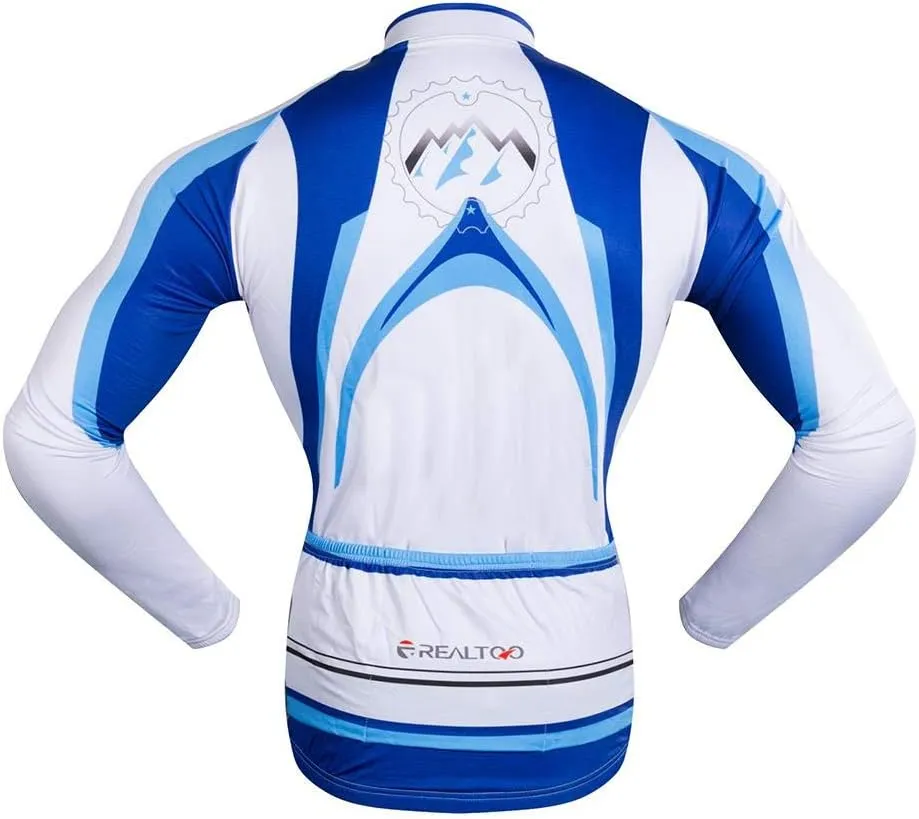 Men's Cycling Jersey Set Long Sleeve Full Zipper Quick-Dry Bike Shirt 3D Padded Cycling Tights Pants