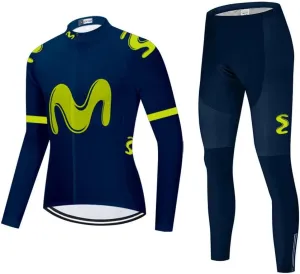Men's Cycling Jersey Set Long Sleeve Road Bike Shirts Bicycle Clothing Cycling Pants with 20D Gel Padded