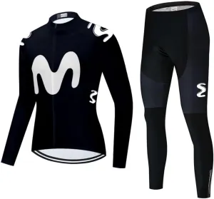 Men's Cycling Jersey Set Long Sleeve Road Bike Shirts Bicycle Clothing Cycling Pants with 20D Gel Padded