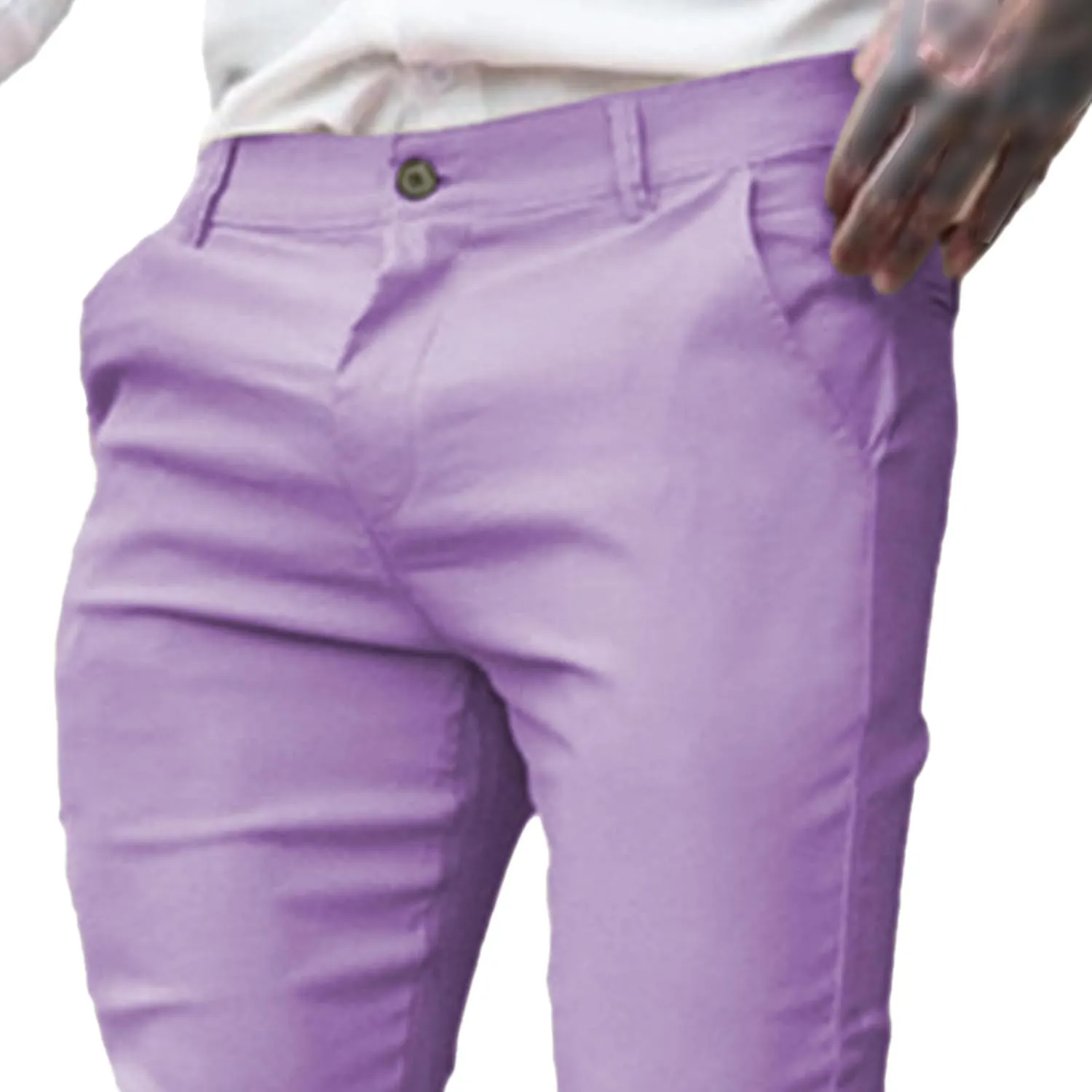 Mens Dress Pants Fashion Slim Fit Chino Pencil Pant Skinny Stretch Comfy Feet Pants Trousers Casual Pant