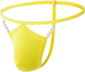 Men's Exotic G-Strings Lingerie Thongs Low Rise G-String T-Back Briefs Mens Comfort Bikini Under Panties