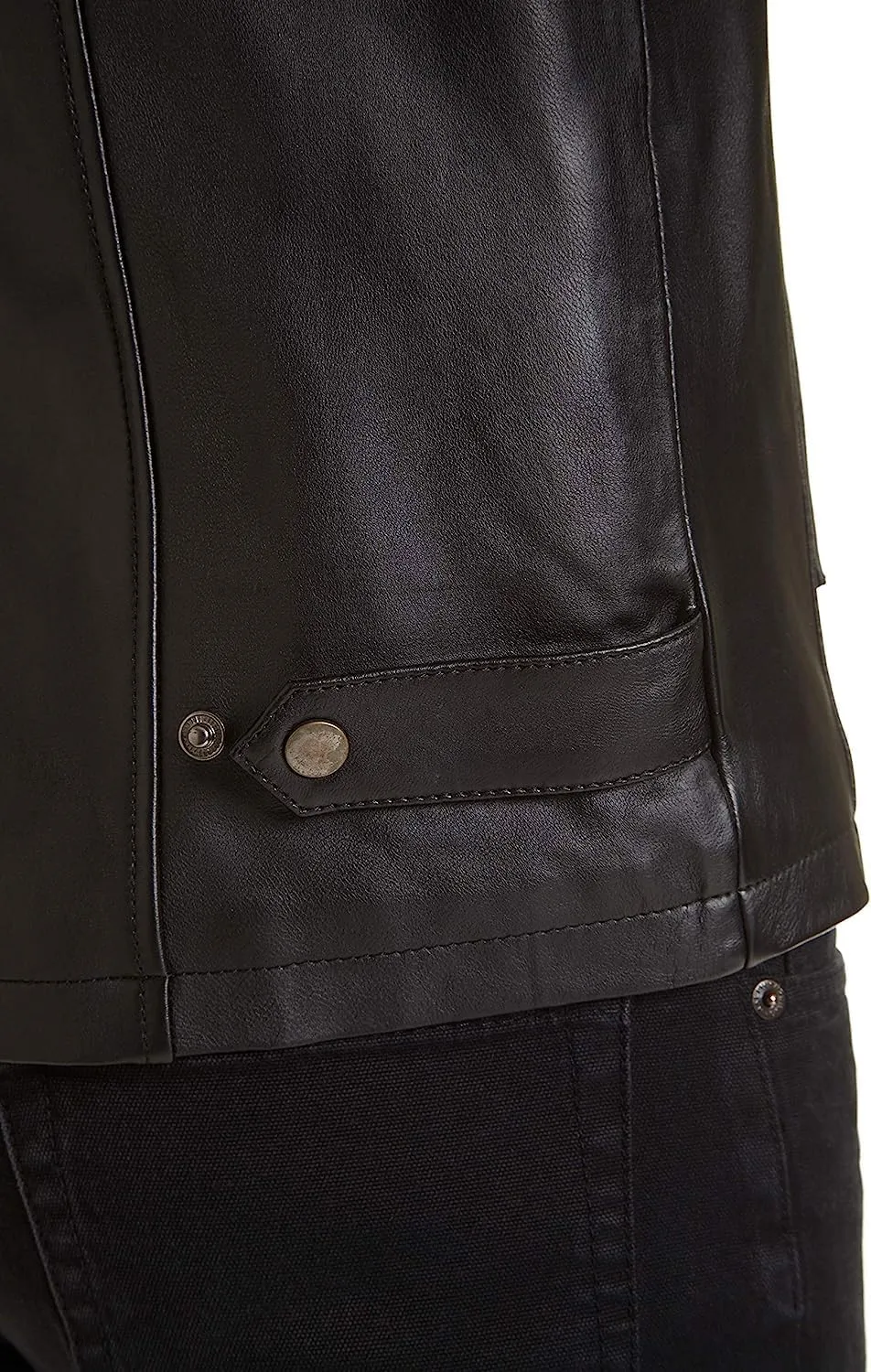 Mens Genuine Black/Brown Hooded Bomber Leather Jacket Real Lambskin Waxed with Removable Hood