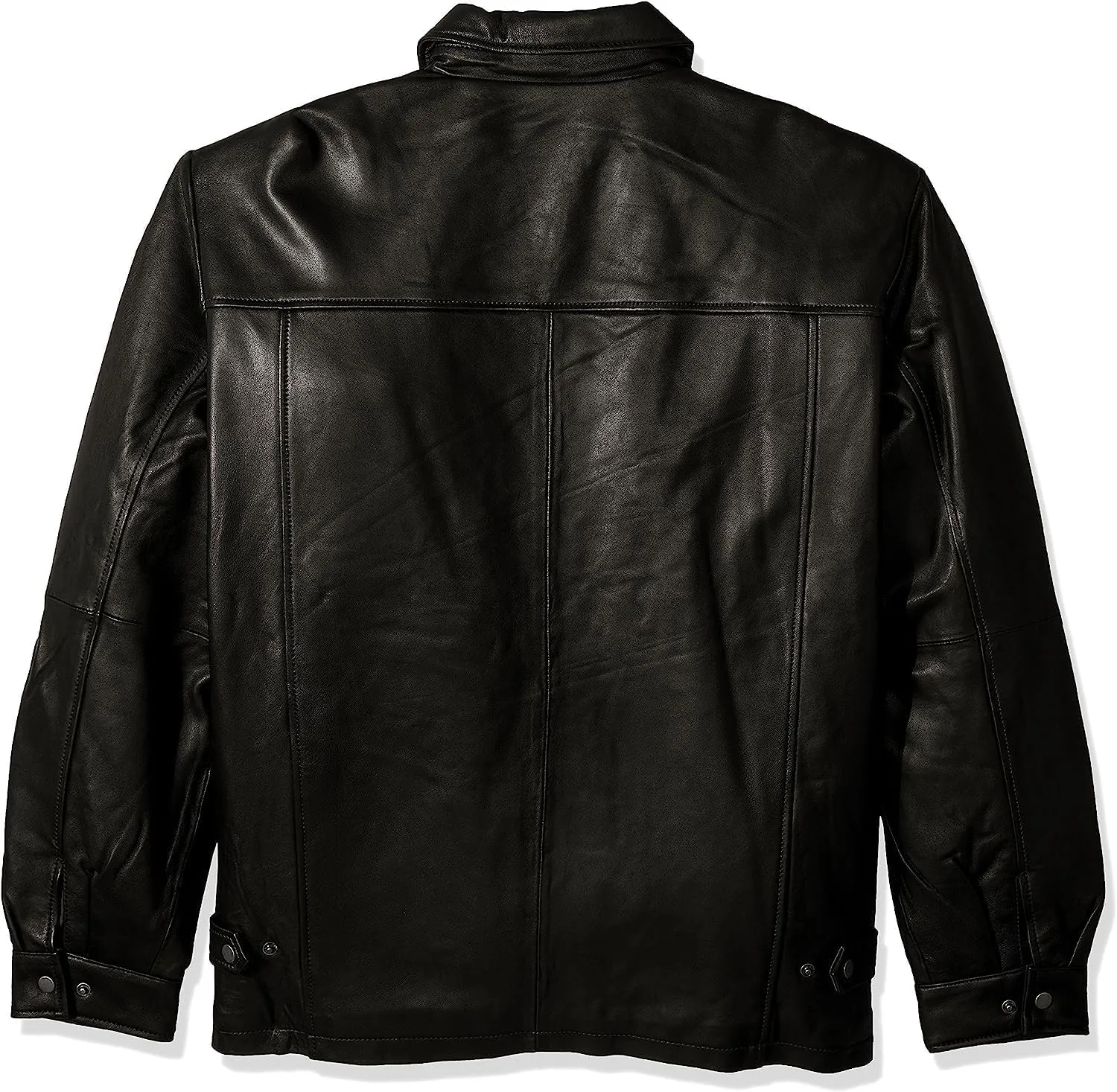 Mens Genuine Black/Brown Hooded Bomber Leather Jacket Real Lambskin Waxed with Removable Hood