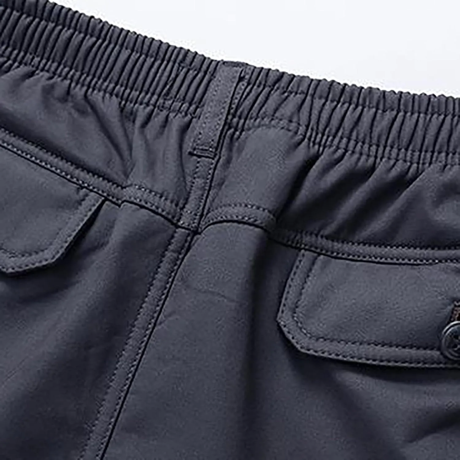 Men's Heavyweight Fleece Cargo Pants Thick Warm Joggers Pants Sherpa Workout Hiking Thermal Skiing Sweatpants