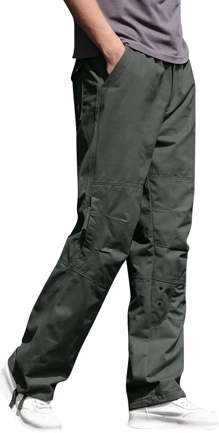 Mens Hiking Pants Mens Cargo Pants Relaxed Fit Tactical Pants Cargo Work Pants Cotton Trousers with Pockets