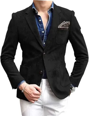 Men's Lightweight Sport Coat Blazer Jacket Formal Classic Two Button Suit Jackets Prom Wedding Dress Coat with Pocket