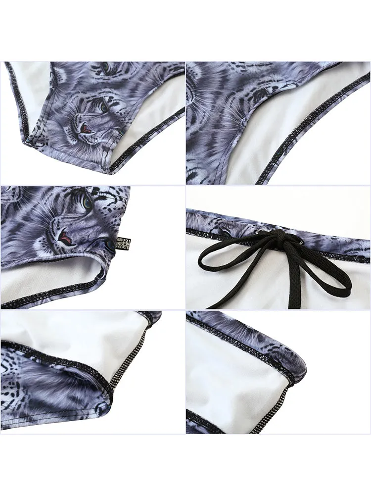 Men's Low-Rise Stylish Print Swim Briefs