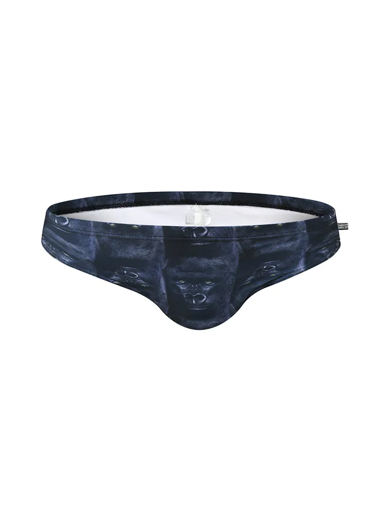 Men's Low-Rise Stylish Print Swim Briefs
