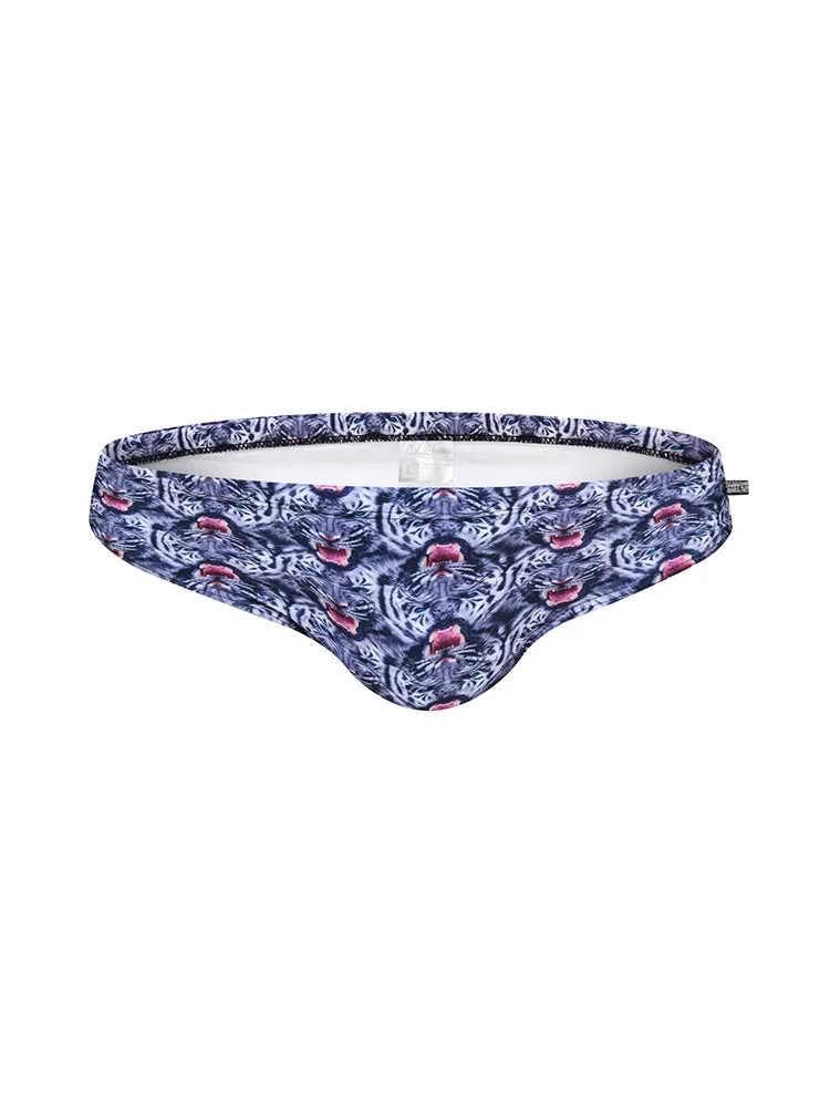 Men's Low-Rise Stylish Print Swim Briefs