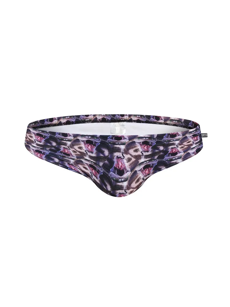 Men's Low-Rise Stylish Print Swim Briefs