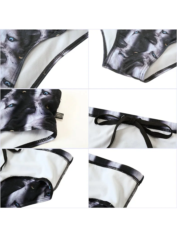 Men's Low-Rise Stylish Print Swim Briefs